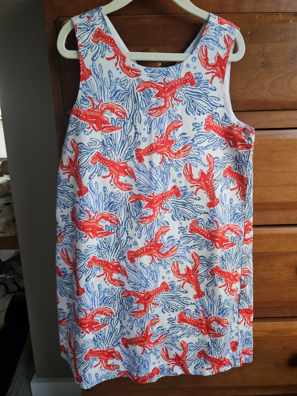 Tommy Bahama White Dress with Red and Blue Print